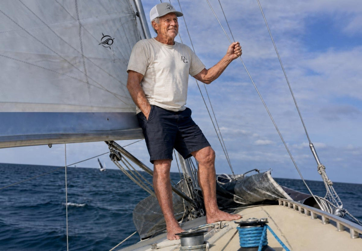 Adult beginner learning to sail and gaining confidence on the water