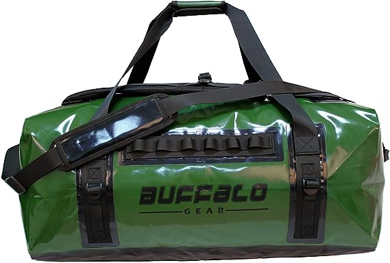 Buffalo Gear 127QT Duffel Dry Bag With Waterproof Zipper in Army green