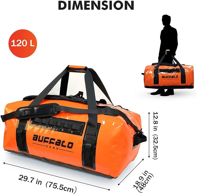 Buffalo Gear 127QT Duffel Dry Bag With Waterproof Zipper - product detail 6