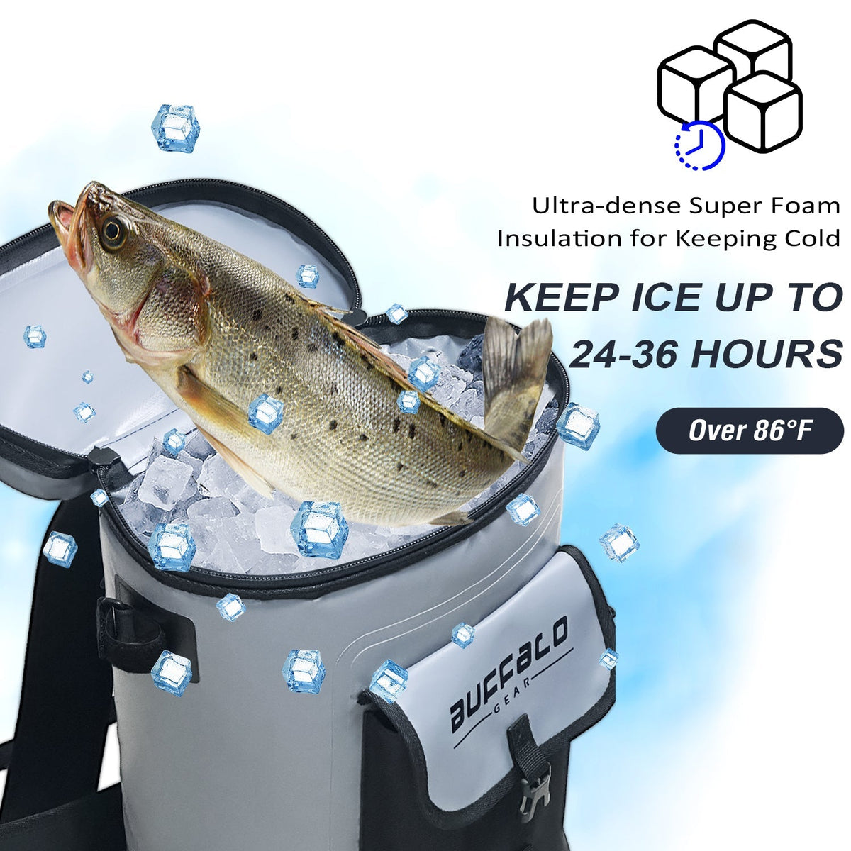 Buffalo Gear 21QT Fish Cooler Backpack, Fish Kill Bag - product detail 8