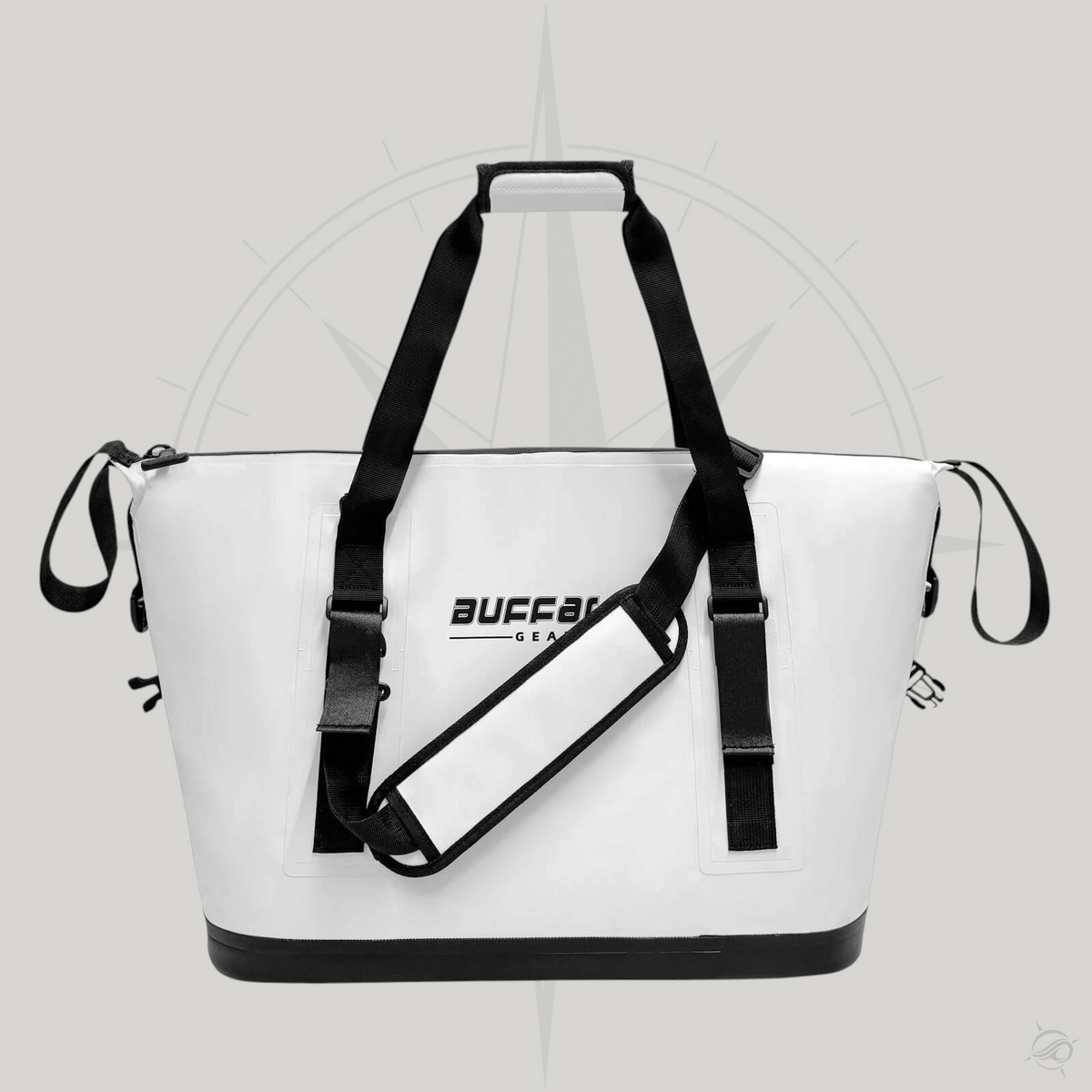 Buffalo Gear 24QT Seamless Insulated Fish Cooler Bag in White
