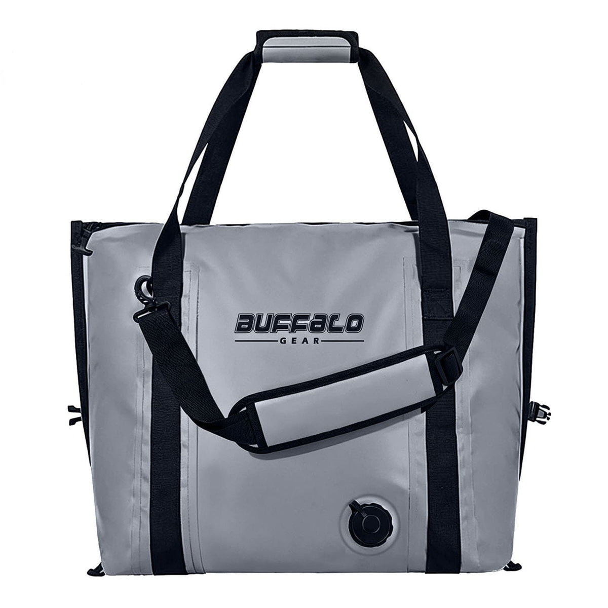 Buffalo Gear 27QT Insulated Fish Cooler Bag, Flat Bottom in Gray