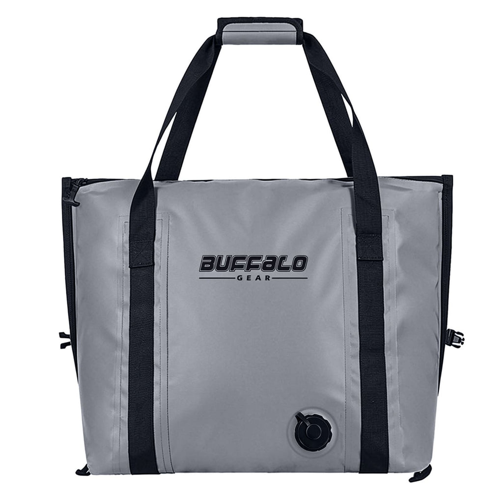 Buffalo Gear 37QT Fish Cooler Bag With Flat Bottom in Gray
