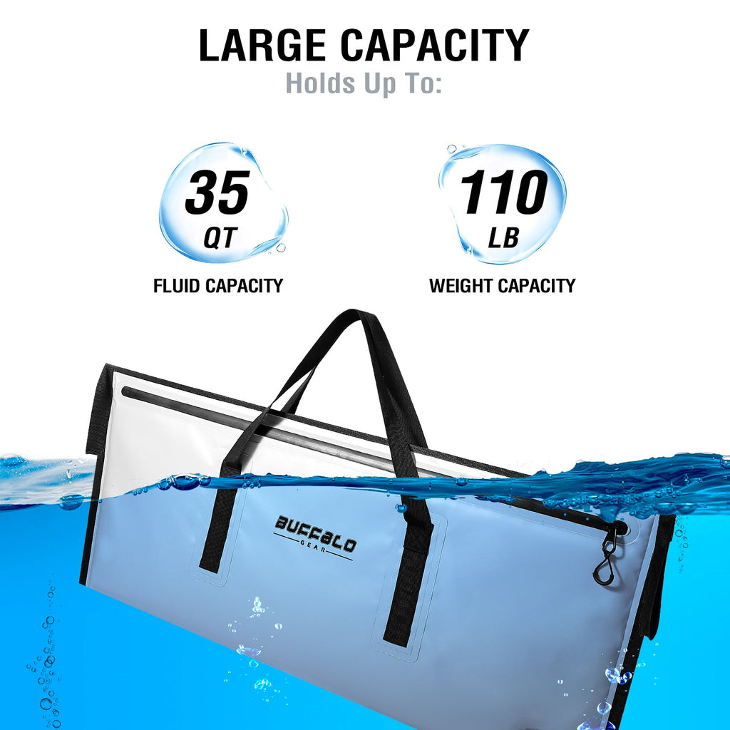 Buffalo Gear 40x18" Insulated Fish Cooler Bag, Waterproof Zipper - product detail 4