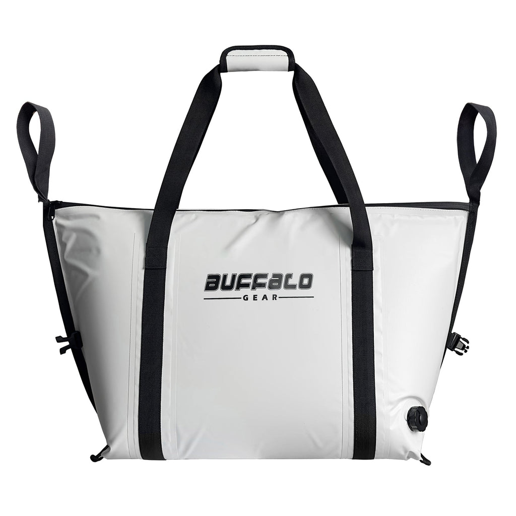 Buffalo Gear 45QT Fish Cooler Bag With Flat Bottom in White