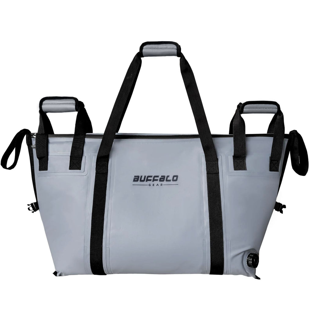 Buffalo Gear 58QT Fish Cooler Bag With Flat Bottom in Gray