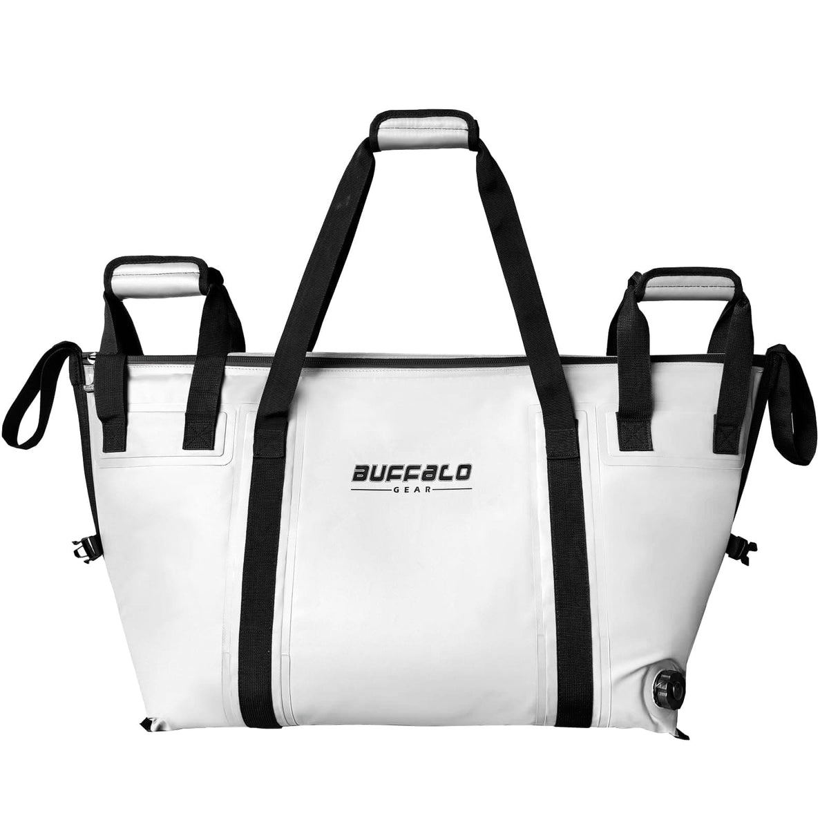 Buffalo Gear 58QT Fish Cooler Bag With Flat Bottom in White