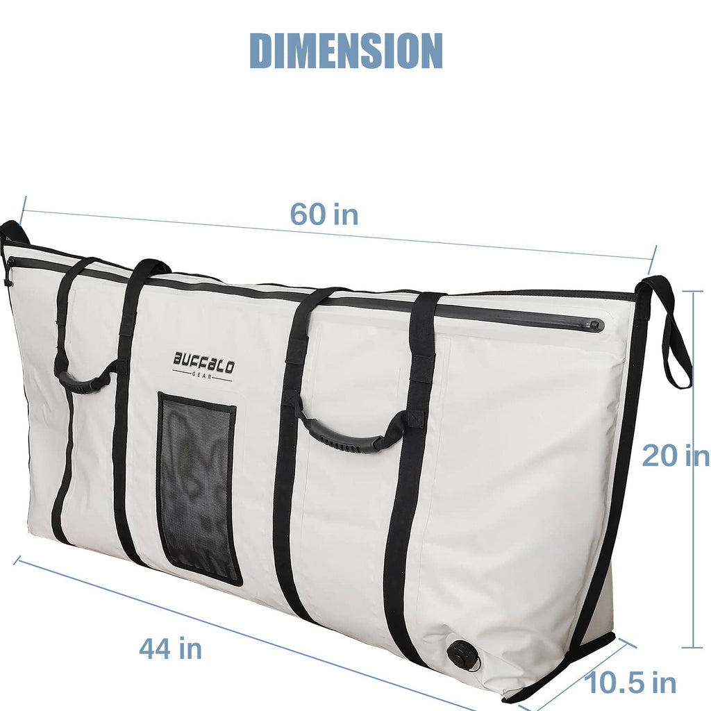 Buffalo Gear 60x20'' Fish Cooler Bag With YKK Zipper, Flat Bottom - product detail 4