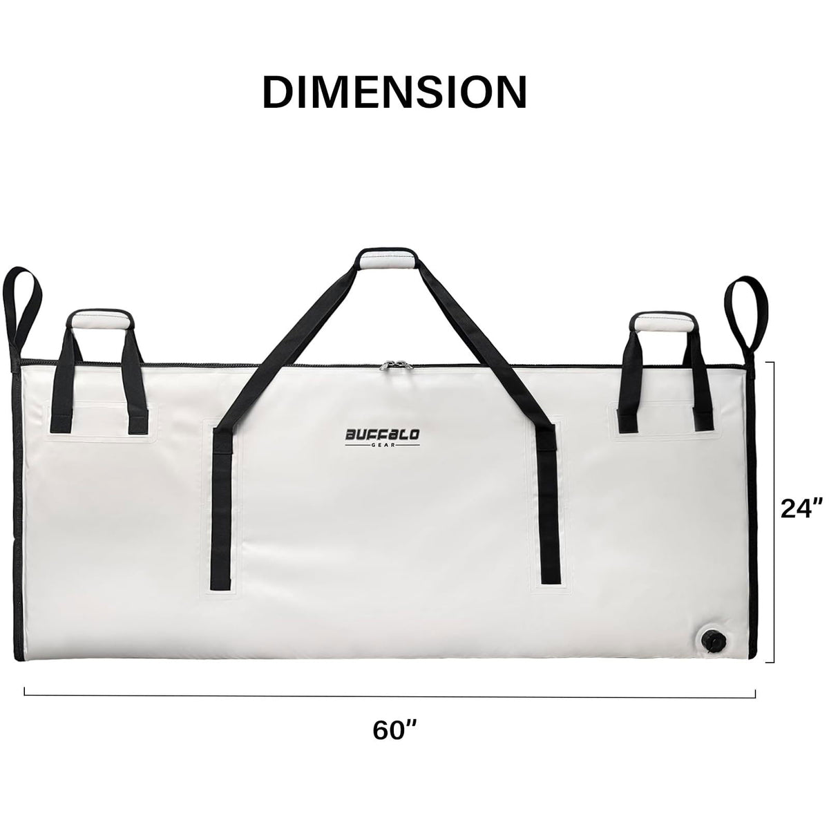 Buffalo Gear 60x24'' Fish Cooler Bag with YKK Zipper - product detail 4