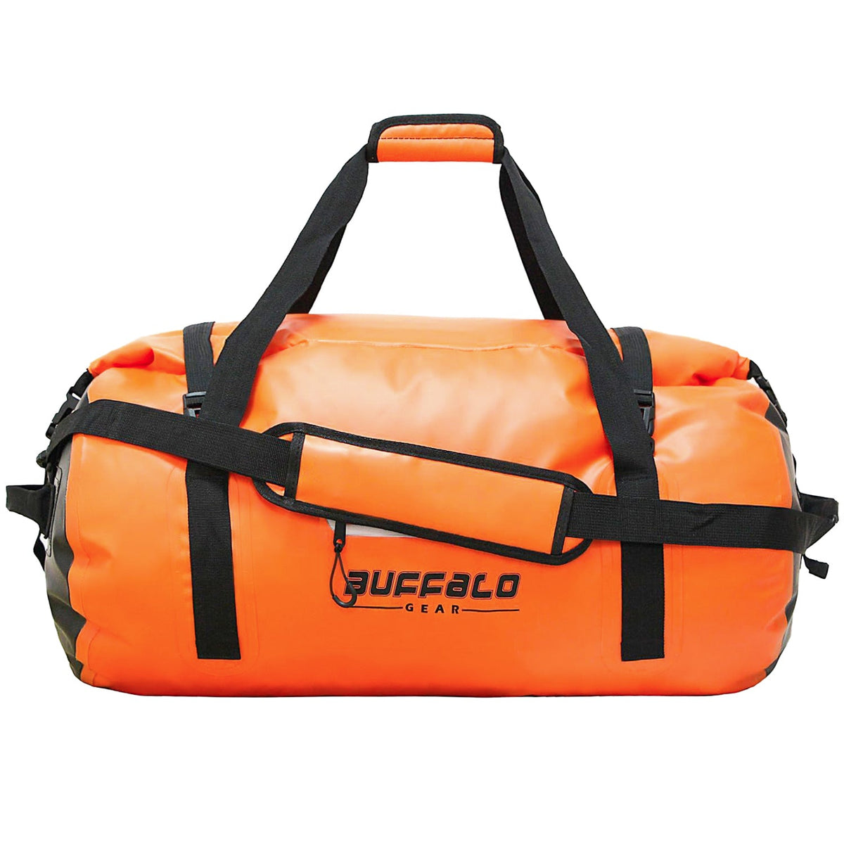 Buffalo Gear 63QT Roll Top Waterproof Duffel Bag in Orange
