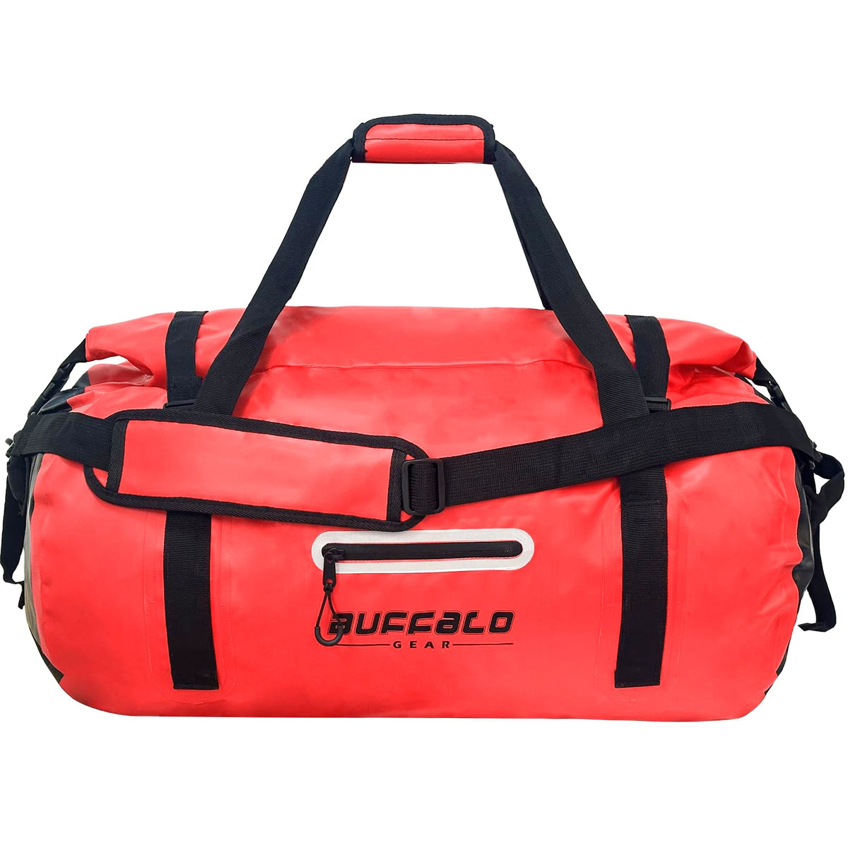 Buffalo Gear 63QT Roll Top Waterproof Duffel Bag in Red