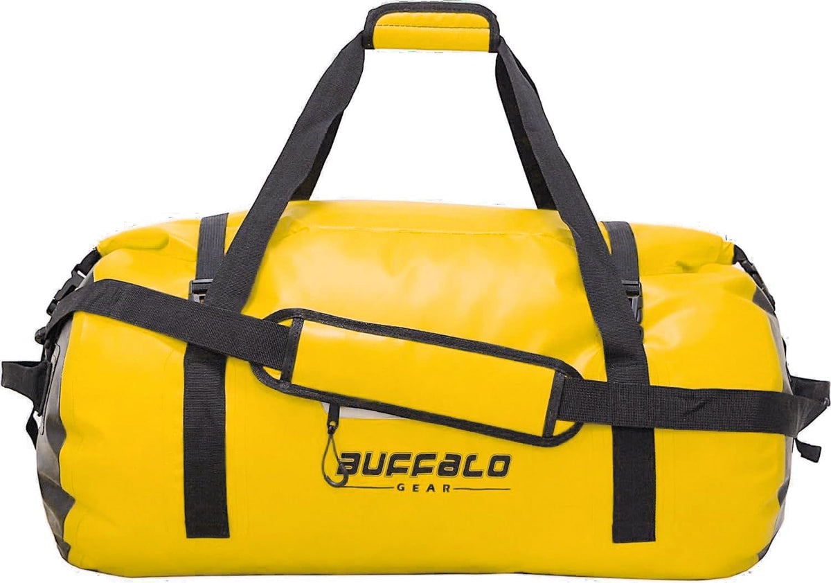 Buffalo Gear 63QT Roll Top Waterproof Duffel Bag in Yellow