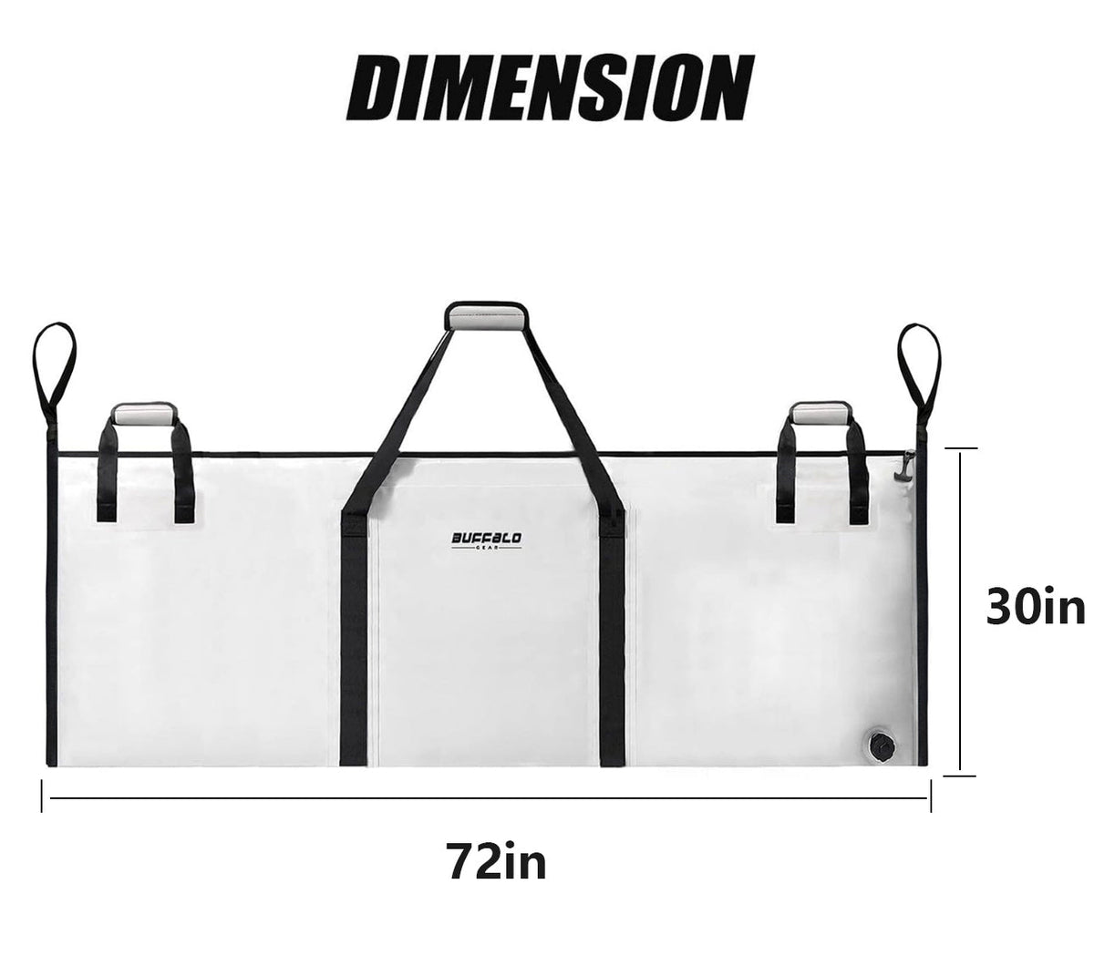 Buffalo Gear 72x30'' Fish Cooler Bag With YKK Zipper - product detail 3