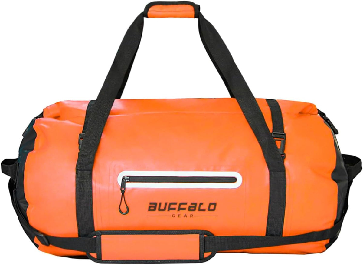 Buffalo Gear 85QT Roll Top Waterproof Duffel Bag in Orange
