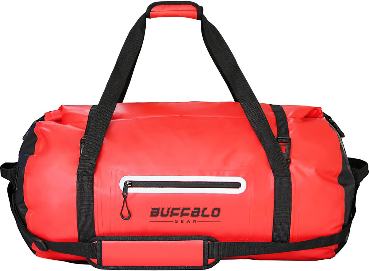 Buffalo Gear 85QT Roll Top Waterproof Duffel Bag in Red